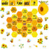 Harloon 54 Pcs Bee Bulletin Board Decorations, Bee Cutouts with Sunflowers and Daisy for Classroom Wall Decor
