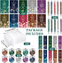 Jetec 150 Bible Verses Gift Set, 30 Christian Bookmarks, Pens, Notebooks, Keychains, Organza Bags for Office Church