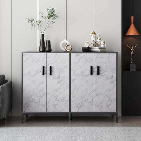 15.8"x118" White Marble Wallpaper - Self Adhesive Contact Paper for Kitchen Cabinets and Bathroom Refurbishment