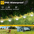 inkgear 6 Pack 8 IP65 Solar Ground Lights Outdoor, LED Mini Flat Solar Disc Lights, Waterproof Pathway Lights Solar