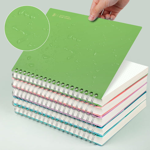 EMSHOI B5 Spiral Notebook, Bullet Dotted Journal, Large 7.48" X 10.15", 300 Pages/150 Sheets, 100gsm Dot Grid Paper,