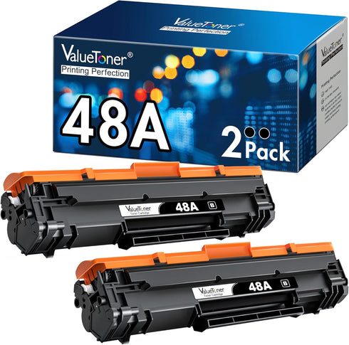Valuetoner Compatible Toner Cartridge Replacement for HP 48A Black CF248A 248A for Pro M15w M16a M15a M16w MFP (2 Pack)