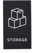 Storage Sign, ADA Compliant Modern Design Door Sign with Grade 2 Braille for Private Area, 3M Double Sided Tape