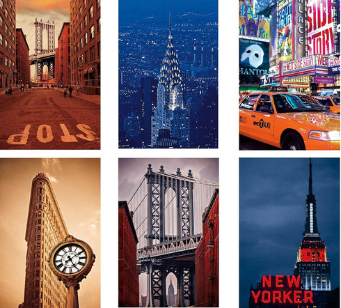 New York Postcards Set of 30 Styles, Collectible Edition of NYC Souvenirs, 4x6 of NY Landmarks