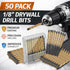 50 1/8" Tondiamo Pcs Drywall Rotor Tips Drywall Router Drill Bits HSS Guidepoint Cutting Rotor Tips Cutout Tool for Use