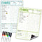 CLEVER CLEAN Magnetic Dry Erase Chore Chart, 8.5"x12" Behavior Responsibility Board for Kids, 6 Extra Fine Point Markers