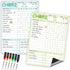 CLEVER CLEAN Magnetic Dry Erase Chore Chart, 8.5"x12" Behavior Responsibility Board for Kids, 6 Extra Fine Point Markers