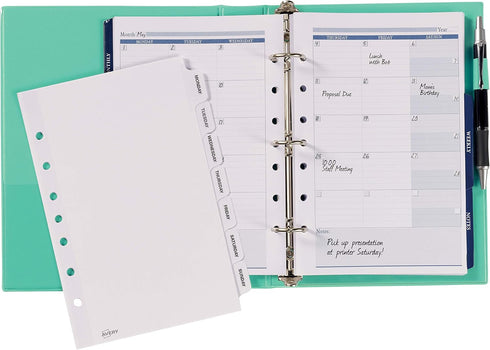 5-1/2 8-1/2 Inches 1-Inch (18445) Avery x Mini Durable Style Binder with Round Rings, Chandelier Damask