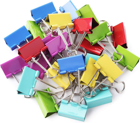 Mr. Pen- Binder Clips, 1.25 inch, 25 Pack, Medium Colored Binder Clips