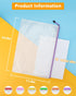 Umriox Zipper Mesh Document Pouch, 14.9x11.0 (6 Colors, 18 Packs) - Clear Waterproof Zipper Pouches for Craft Storage