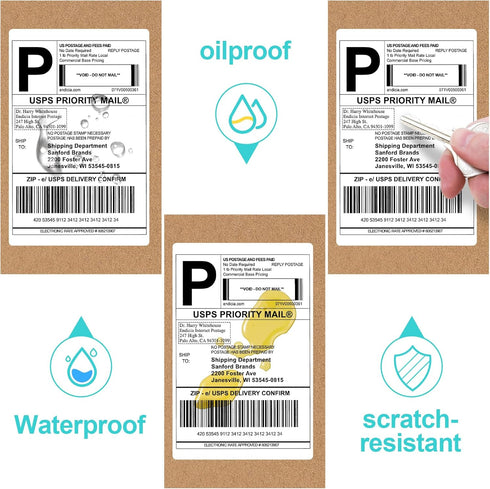 4x6 Joyberg Thermal Labels, Shipping Labels, Strong Adhesive Thermal Label, White Printer Paper/Label