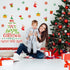 Whaline 105Pcs Christmas Bulletin Board Decoration Kit with Xmas Tree Snowflake Paper Cutouts and Border Stickers