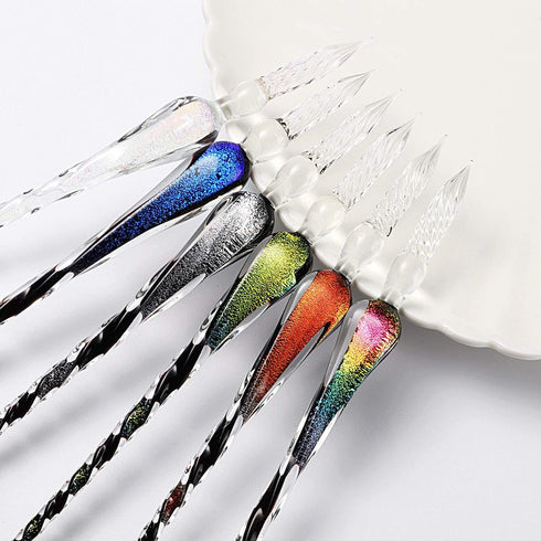 molshine Handmade Glass Dip Pen, Crystal Calligraphy Pen for Artist, Writing Drawing Decoration Gifts