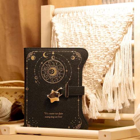 Diary with Lock and Keys for Girls, 360 Kraft Pages Journal, B6 Refillable Notebook with Pen and Bookmark