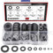 DYWISHKEY 700 Pieces Black Zinc Plated Steel Flat Washers Assortment Kit (9 Sizes M2-M12)