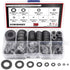 DYWISHKEY 700 Pieces Black Zinc Plated Steel Flat Washers Assortment Kit (9 Sizes M2-M12)