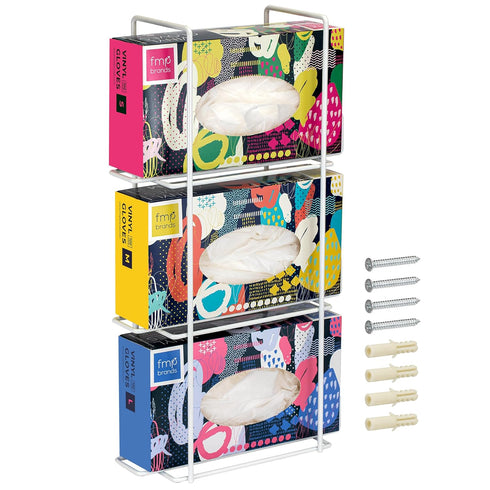 FMP Brands Triple Glove Holder for Wall Mount, Wire Rack Disposable Napkin