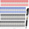 Spakon 200 Pieces Retractable Ballpoint Pen Bulk, Medium Point 0.5mm Refillable Ink Pens, Office (Blue, Red, Black)