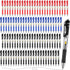 Spakon 200 Pieces Retractable Ballpoint Pen Bulk, Medium Point 0.5mm Refillable Ink Pens, Office (Blue, Red, Black)