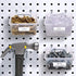 Patelai 8 Packs Pegboard Bins with Hooks and Labels, DIY Accessories Workbench Bins for Organizing Hardware, Garage
