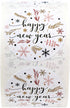 Floral Happy New Year Stickers, 500 New Year's Eve Labels, 1.5" Holiday Card Envelope Seals, Made in The USA