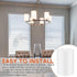 3 1-5/8 Inch E26 4"w 6"h, Teenyyou Pcs White Frosted Glass Shade Replacements for Pendant Light Fixtures Glass Lamp