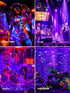 ZUCKEO 15W Halloween Black Light Spotlight, Waterproof LED Blacklight for Glow Party, Body Paint, Yard Garden Decor