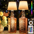 Wireless Wine Bottle Lamp Shade Rechargeable RGB Bottle Light for Liquor Bottles