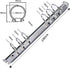 Moterm 2 Pieces 6-Hole Ring Binder Mechanisms Replacement Kit for Binder Planners (A5 Size, Silver Color, 30mm) by Moterm