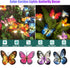 4 Pack 32LED 8 Solar Butterfly Ligths Outdoor Solar Power Garden Lights Firefly Butterfly Swaying Light Modes Realistic