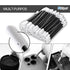 3" Foam Cleaning Swabs, Dual Round Heads (200pcs, Black, 3.2 mm Double Heads, 76 mm Length)