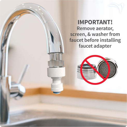AquaticLife 3-Piece Brass Faucet Adapter Kit - Kitchen Bathroom Sink Connecter for Garden Hose and Water Filter