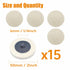 2 inch 2inch 15 Pack, DGTAB15C1 Merryland Wool Quick Change Disc for Die Grinder, Polishing Buffing Pad Wool Fabric