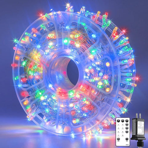 Wiopss 400FT Multi-Colored String Lights LED Extra Long Outdoor Waterproof Fairy Lights with