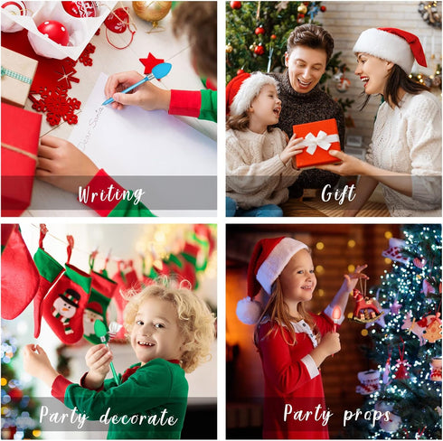Light Up Christmas Bulb Pen, LED Ballpoint Pens for Christmas Party Favors, Black Ink for Adults Kids Office Supplies