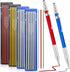 2 Pcs Welders Pencil with 48 PCS Round Refills, Mechanical Pencils for Metal Welding Marker (Red, Silver, Yellow)
