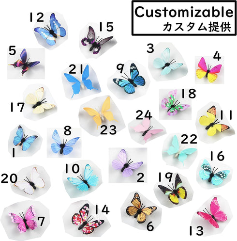 3D Dimmable Simulated Butterflies Acrylic Desktop Decoration Table Lamp Remote Color Changing Rechargeable Battery