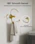 Gold Towel Ring for Bathroom, Stainless Steel Hand Towel Holder Wall Mounted, Brushed Finish Towel Holder Heavy Duty