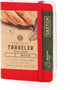 Pentalic 3 x 4 Pocket Sketchbook Traveler Journal, 160 Pages, Red Color