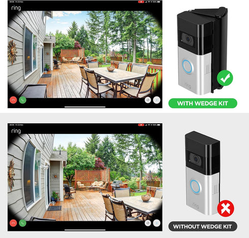 OLAIKE Adjustable Angle Mount for Video Doorbell Plus/2nd Gen/2/3/4, Easy to Install Black Wedge Kit (Doorbell NOT