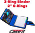 Case-it The Open Tab Velcro Opening Binder - 2 Inch O-Rings - 5 Color Tab Expanding File Folder - Multiple Pockets - 400 Sheet Capacity - Blue S-826-A by Case it