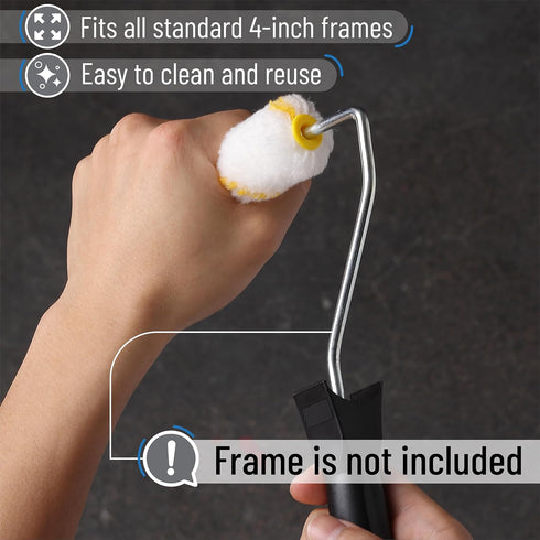 Bates Paint Roller Covers, 12 Pack, 4-Inch Covers for Small Paint Rollers