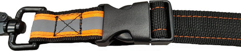 LINE2design Firefighter Glove Strap - Emergency Rescue Turnout Gear Heavy Duty Reflective Gloves Safety Leash - First Responders EMTs Construction and Mechanics Adjustable Work Glove Holder - Orange