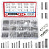 424Pcs Stainless Steel Needle Roller Assembly Set, Slotted Spring Pin and Spring Dowel Tension Roll Pins Assortment