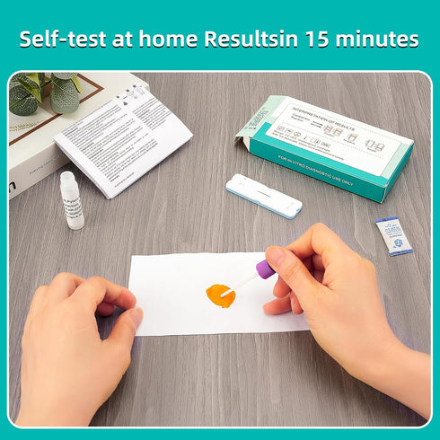 Evuioas 3 10-15 H. Pylori Helicobacter Pylori Stool Test Kit, Minutes, Highly Accurate, Easy to Use, Home Testing, No
