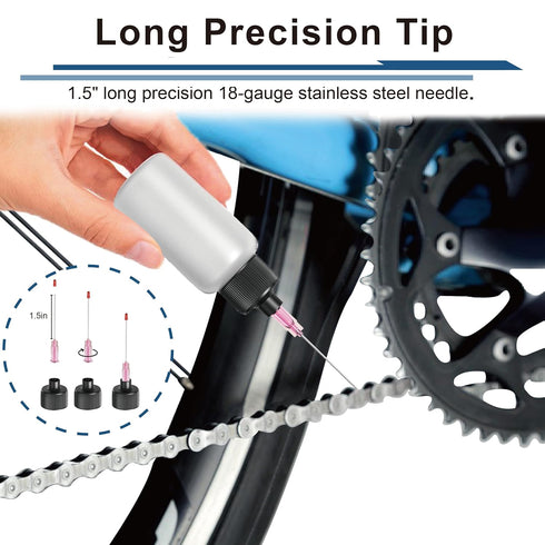 TITGGI 10 Pcs Needle Oiler, Precision Tip Applicator Bottle, LDPE Gun Oil Bottle with Extra Long Stainless Needle Tip