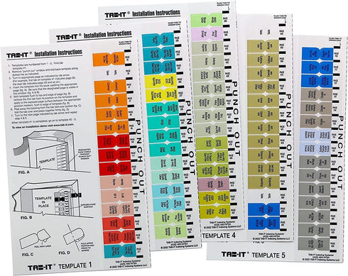 DSM-5-TR Index Tabs by TAB-IT, Color Coded by Diagnosis, Includes Easy Installation Template