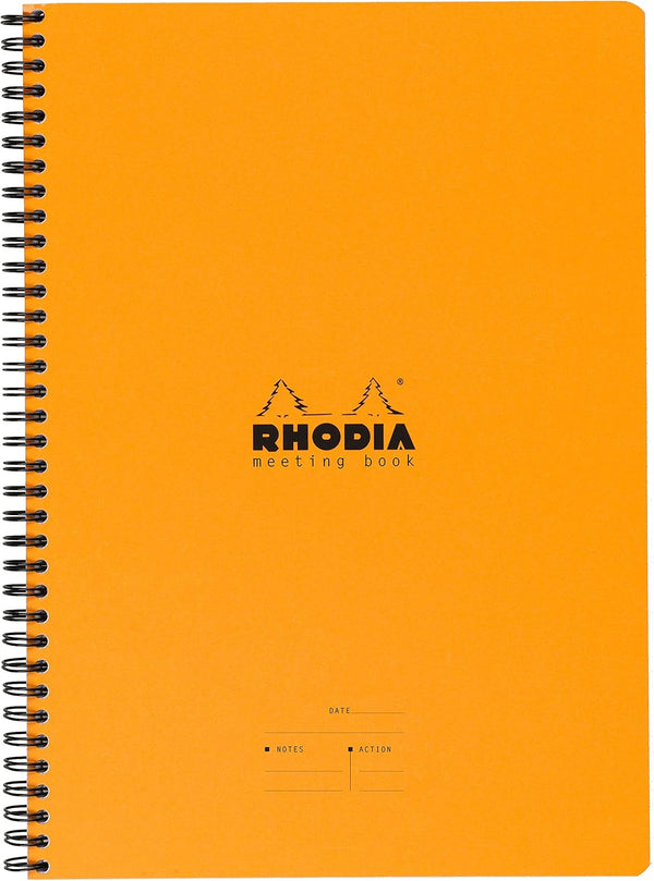 Rhodia Meeting Books, 8.85" x 11.69", Orange