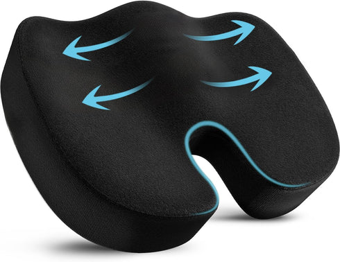 Memory Foam Seat Cushion Coccyx Orthopedic Cushion for Chair, Car, Office, Home
