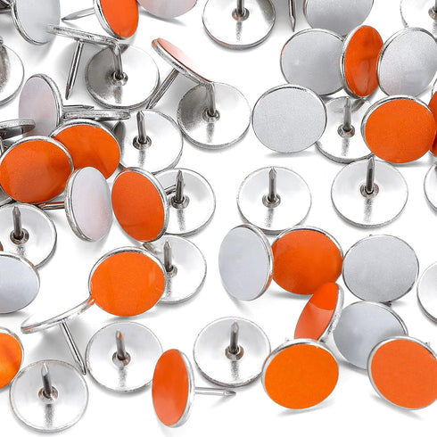 200 Pack White and Orange Reflective Tacks, Trail Marking Tacks, Glow Tacks for Hunting, Hiking, Camping